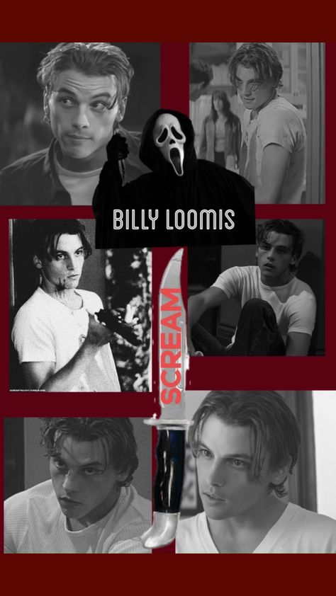 #billyloomis #scream Billy Stu Scream, Billy Loomis Wallpaper Collage, Billy Loomis Hot Wallpaper, Ghost Face Billy Loomis, Billy Loomis Quotes, Billy Ghostface, Billy From Scream, Billy Loomis Aesthetic, Ghostface Billy Loomis