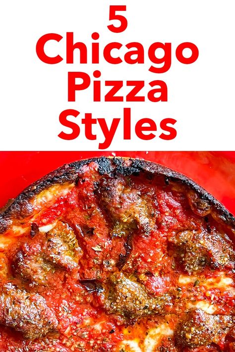 Chicago pizza is more than deep dish. Discover five different Chicago pizza styles to eat when you visit the Windy City. | Chicago Pizza | Deep Dish Pizza | Stuffed Pizza | Pan Pizza Chicago Style Pan Pizza, Chicago Pizza Recipe, Chicago Deep Dish Pizza Recipe, Pizza Deep Dish, Chicago Deep Dish, Chicago Style Deep Dish Pizza, Stuffed Pizza, Deep Dish Pizza Recipe, Chicago Deep Dish Pizza