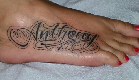 Anthony Anthony Name Tattoo, Anthony Tattoo, Tattoo Lettering, Tattoo Quotes, Tatting, Tattoos