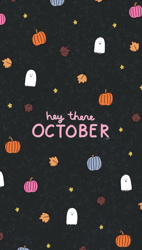 Hello October Wallpapers, October Backgrounds, October Phone Wallpaper, Scentsy October, Background Classroom, Hello October Images, Halloween Widget, Autumn Doodles, Spooky Wallpaper