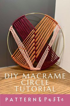 Learn how to make a macrame circle wall hanging in this DIY macrame tutorial! Click to read this post for step by step instructions to make a DIY macrame wall hanging circle. #macramecircle #diymacrame Round Macrame Wall Hanging Diy, Macrame Circle Wall Hanging, Macrame Wall Hanging Circle, Macrame Wreaths, Circle Macrame Wall Hanging, Easy Macrame Wall Hanging, Round Macrame Wall Hanging, Circle Wall Hanging, Diy Wall Hanging Yarn