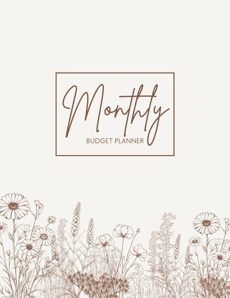 Neutral Monthly Budget Planner Floral Digital Download for iPad with 25 pages with cover & note section freetemplates #2024digitalplanner #ipadplannertemplate #digitalplannerdownload🎀 Budget Planner Cover Design, Budget Planner Cover, Minimalist Budget, Planner Monthly Layout, Budget Tracking, Monthly Income, Month Stickers, Monthly Budget Planner, Monthly Expenses