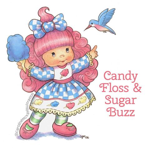 Something sweet for your Friday! Candy Floss and Sugar Buzz from 2006 💕 Character name and concept by Tina H. #characterillustration #retrocartoons #characterdevelopment #commissionedart #vintagecharlotteauxfraises #customcharacter #80scartoons #charlotteauxfraises #strawberryshortcake #characterdesign #visualdevelopment #vintagestrawberryshortcake #commission #characterconceptdesign #characterconcept #retrostrawberryshortcake #berryverse #80skid #strawberryland #80sgirl Strawberry Shortcake Characters 80s, 80s Names, Old Strawberry Shortcake, Strawberry Cards, Strawberry Shortcake Cartoon, Strawberry Shortcake Characters, Strawberry Shortcake Party, Strawberry Shortcake Doll, Vintage Strawberry Shortcake