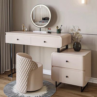 Corner makeup vanity