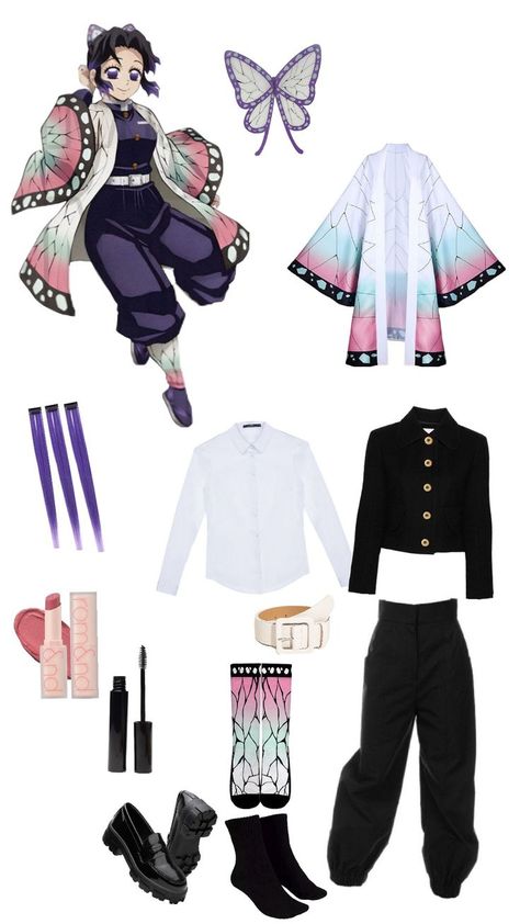 Demon Slayer Shinobu Kocho Cosplay Outfit Idea Demon Slayer Shinobu Kocho, Demon Slayer Shinobu, Shinobu Kocho, Anime Inspired Outfits, Demon King Anime, Anime Inspired, Cosplay Outfits, My Crush, Outfit Idea