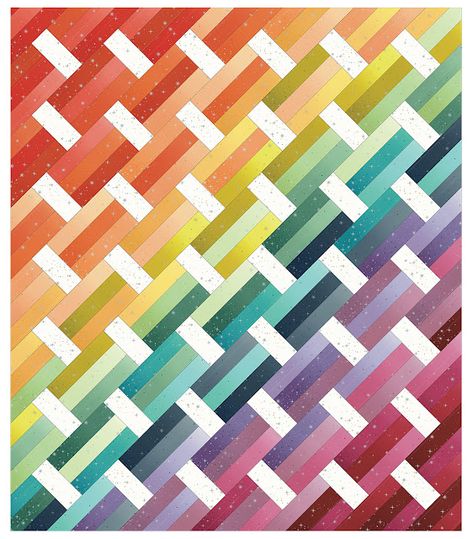 Ombre Jelly Roll Quilt Patterns, Ombre Quilts, Ombre Quilt, Rainbow Quilts, Strip Quilt Patterns, Jelly Roll Quilt, Jelly Roll Quilt Patterns, Ombre Fabric, Moda Fabric