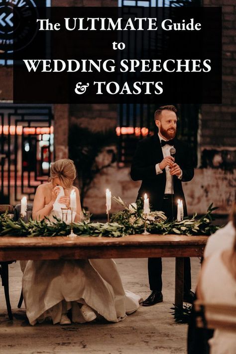 The Ultimate Guide to Wedding Speeches and Toasts | Image by Rachel L’Antigua Wedding Toast Examples, Wedding Toast Speech, Groom Speech Examples, Toast Speech, Wedding Toast Samples, Best Man Wedding Speeches, Best Wedding Speeches, Wedding Speeches, Maid Of Honor Speech