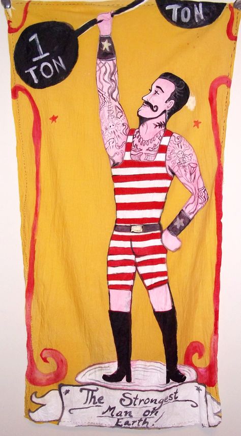 Vintage Strong Man Vintage Circus Strong Man, Strong Man Tattoo, Strongman Circus, Strong Man Circus, Strong Man Costume, Tuck Everlasting Musical, Macabre Aesthetic, Circus Man, Weight Lifters