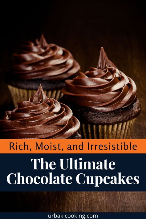 Indulge in the ultimate chocolate cupcakes with this easy-to-follow recipe. These cupcakes are incredibly moist, rich, and topped with a decadent chocolate frosting that will leave you craving more. Discover the secret ingredients that make these cupcakes so special, along with step-by-step instructions to ensure perfect results every time. Ideal for parties, special occasions, or a sweet treat, these chocolate cupcakes are sure to impress. Get ready to bake the best chocolate cupcakes... Best Moist Chocolate Cupcakes, The Best Chocolate Cupcakes, Chocolate Cupcake Recipe From Scratch, Super Moist Chocolate Cupcakes, Best Chocolate Cupcake, Chocolate Cupcakes From Scratch, Mini Chocolate Cupcakes, Homemade Chocolate Cupcakes, Moist Chocolate Cupcakes