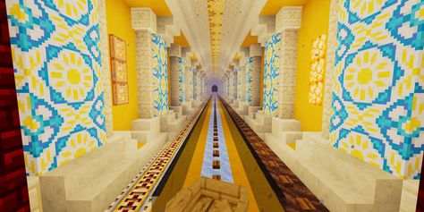 Minecraft nether tunnel Minecraft Nether Highway Design, Nether Hallway Minecraft, Minecraft Nether Hallway, Tunnel Minecraft Ideas, Minecraft Nether Highway, Nether Tunnel Design, Nether Tunnel Minecraft, Minecraft Tunnel Ideas, Egypt Minecraft