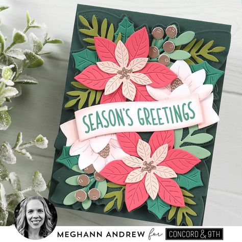 Concord & 9th (@concordand9th) • Instagram photos and videos Wild West Crafts, Hello Holiday, Poinsettia Cards, Card Making Tips, Concord And 9th, Card Tutorial, Fun Fold Cards, Winter Cards, Pretty Cards