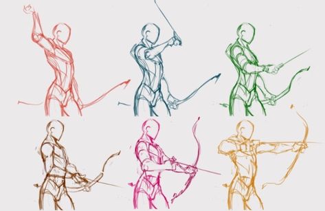 Betrayed Face Reference Drawing, Poses With Swords Reference, Dynamic Poses Sketch, Swordfighting Reference, Archery Poses, Corak Menjahit, Arrow Drawing, Couple Drawing, Výtvarné Reference