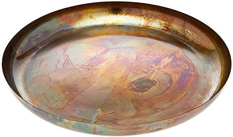 Amazon.com: Burnt Copper Plate Platter Centerpiece by Godinger - Round: Kitchen & Dining Round Ottoman Tray, Dinner Tray, Store Window Display, Copper Plate, Ottoman Tray, Copper Bowl, Ottoman Coffee, Round Ottoman, Round Tray