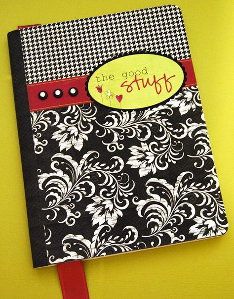 Covering Notebooks Diy, Covered Notebooks Ideas, Altered Notebooks Covers, Composition Book Cover Template, Decorating Composition Notebooks, Decorated Composition Books, Composition Notebook Diy, Fancy Notebooks, Altered Notebooks