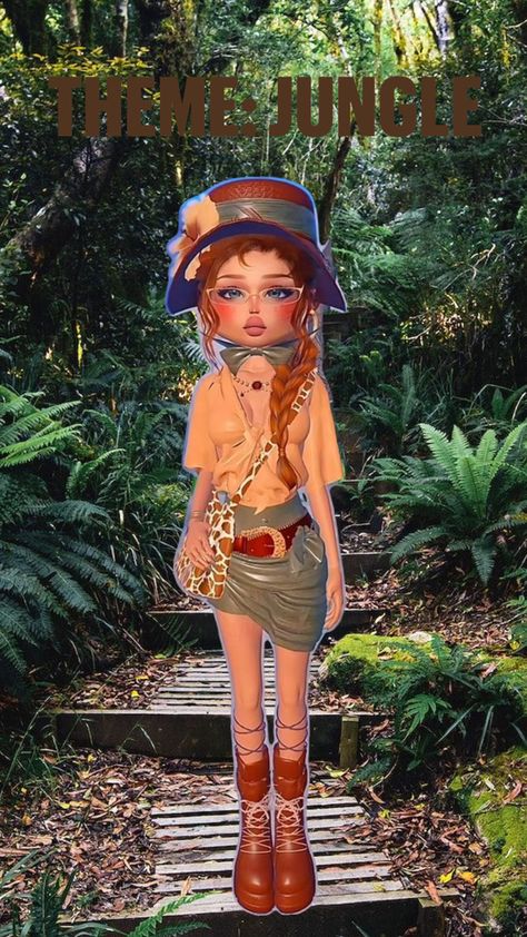 @slaygurl💞💗💕💓 Jungle Outfit, Theme Jungle, Jungle Dress, Jungle Theme, Dress To Impress, Take That