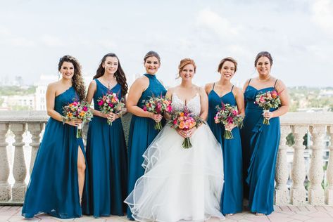 In love with my ink blue bridesmaids dresses!! Azazie Ink Blue, Ink Blue Bridesmaid Dresses, Wedding Color Schemes Blue, Blue Bridesmaids Dresses, Beach Wedding Bridesmaids, Wedding Roles, Unique Wedding Dresses, Bridesmaid Colors, Wedding Colors Blue