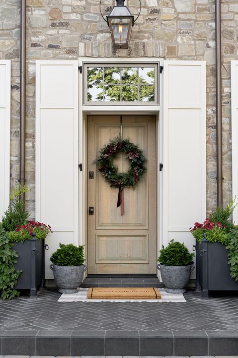 Introducing McGee & Co. Holiday 2023 - Studio McGee Studio Mcgee Christmas Wreath, Studio Mcgee Christmas Porch, Studio Mcgee Home Exteriors, Studio Mcgee Front Porch, Studio Mcgee Front Door, Studio Mcgee Exterior, Studio Mcgee Holiday, Studio Mcgee Christmas, Exterior Entrance