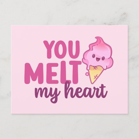 Puns Cute, Jokes And Puns, Kawaii Valentine, Melt My Heart, Love Humor, Valentines Day Greetings, Valentine Card, Funny Valentine, Wedding Pinterest