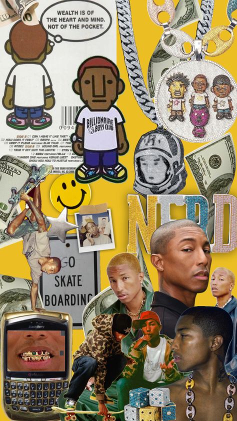 #skateboardp #pharrell #pharellwilliams #music #happy Nerd Pharrell, Music Happy, Music Artwork, Pharrell Williams, Heart And Mind, Your Aesthetic, Connect With People, Creative Energy, Rappers