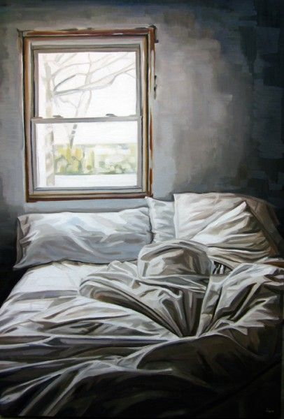 Heather Horton | Other Voices, Other Rooms, private collection Messy Bed, Art Alevel, A Level Art Sketchbook, Interior Paintings, Selling Paintings, A Level Art, Romantic Art, Abstract Expressionist, Painting Style