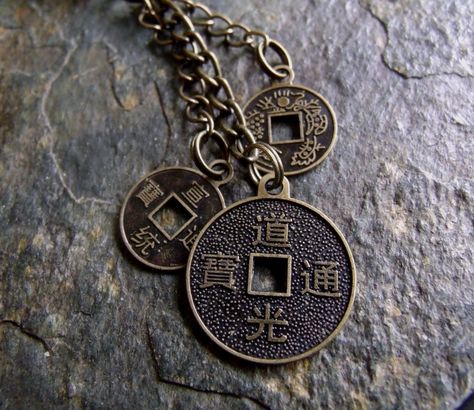 chinese coin necklace @ https://www.etsy.com/shop/BeadedAmbrosia Chinese Coin, Coin Necklace, Coin, Unique Gifts, Personalized Items, Gifts, Quick Saves