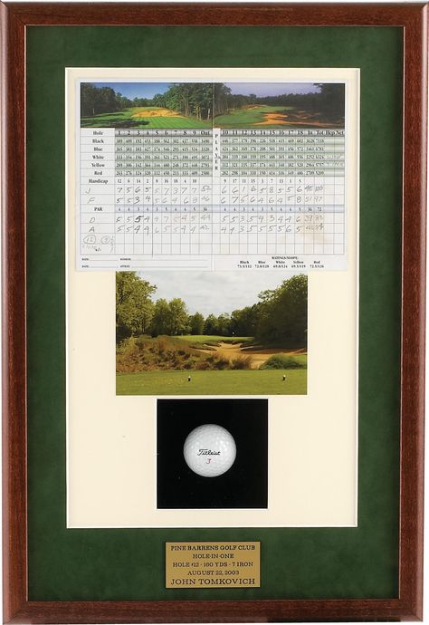 Getting this Hole in one shadow box for my first hole in one!    Bucket List!  Hope I can get lucky! Hole In One Display Golf, Hole In One Shadow Box Ideas, Golf Shadow Box Ideas, Golf Awards, Golf Office, Diy Golf, Golf Trophies, Golf Flag, Golf Room