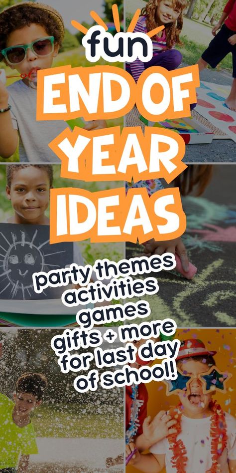 End Of Year Party Themes, School Celebration Ideas, Last Day Of School Ideas, Last Day Of School Activities, School Group Activities, End Of School Year Party, Last Day Of School Party, End Of The Year Celebration, School Party Ideas