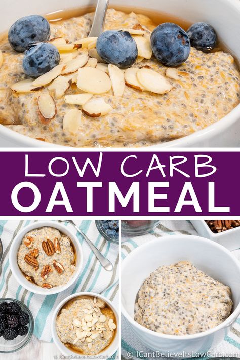 Low Carb Oatmeal Recipes, High Carbs, Low Carb Oatmeal, Crockpot Oatmeal, Keto Oatmeal, Recipe Low Carb, Breakfast Oatmeal Recipes, Low Fat Low Carb, Breakfast Oatmeal