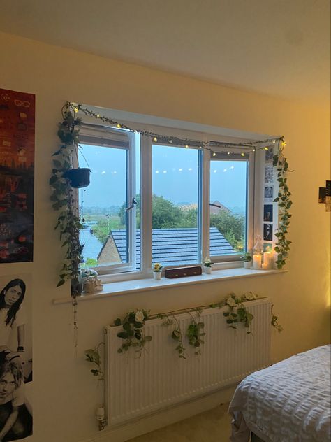 Window Ledge Bedroom, Above Window Decor Bedroom, Fairy Lights In Window, Window Ledge Decor Bedroom, Window Ledge Ideas, Above Window Decor, Window Ledge Decor, Tiny Condo, Ledge Decor