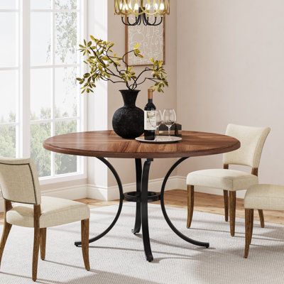 Vintage Dining Table Decor, Small Dining Room Table Ideas, Eat In Kitchen Decor, Kitchen Table 4 Chairs, Family Breakfast Table, Round Dining Room Tables, Modern Kitchen Table, Small Round Dining Table, Dining Table Round