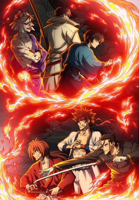 AnimeBlog with THS: Rurouni Kenshin Season 2 reveals a new key visual ... Anime Schedule, Anime Chart, Kenshin Anime, Rurôni Kenshin, Samurai X, Anime News, Rurouni Kenshin, Anime Body Drawing, Bleach (anime)