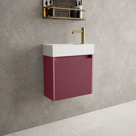 Maximise your cloakroom space with a stylish storage solution. Our compact vanity units provide practical storage and enhance the look of your basin. Pick a vibrant shade for a pop of colour or choose a subtle furniture finish for an understated look. #34stjohn #vanityunit #cloakroom #cloakroomsink #smallsink #smallbathroom #bathroomdesign #bathroomfurniture #bathroomstorage Cloakroom Sink, Bathroom Addition, Small Sink, Stylish Storage Solutions, Furniture Finishes, Vanity Unit, Bathroom Style, Vanity Units, Single Doors