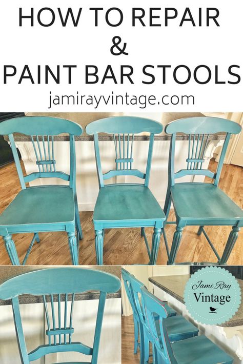 Paint Barstools, Painted Barstools, Refurbishing Furniture, Painted Bar Stools, Diy Bar Stools, Mother Painting, Paint Bar, Refinished Furniture, Paint Projects