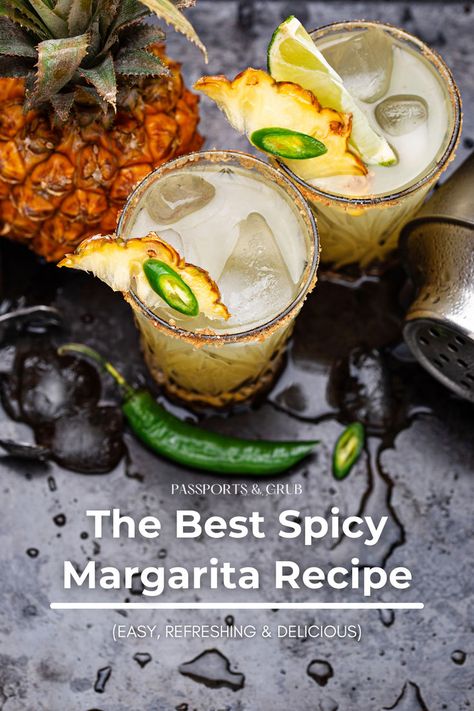 Discover the best spicy margarita recipe that's easy, refreshing, and delicious! Perfect for happy hour or any occasion, this drink combines a classic margarita taste with a spicy kick. Spicy Marg Recipe, Best Spicy Margarita Recipe, Spicy Margarita Recipes, Chamoy Margarita, Reposado Margarita, Spiced Margarita, Margaritas Recipes, Diy Margarita, Marg Recipe