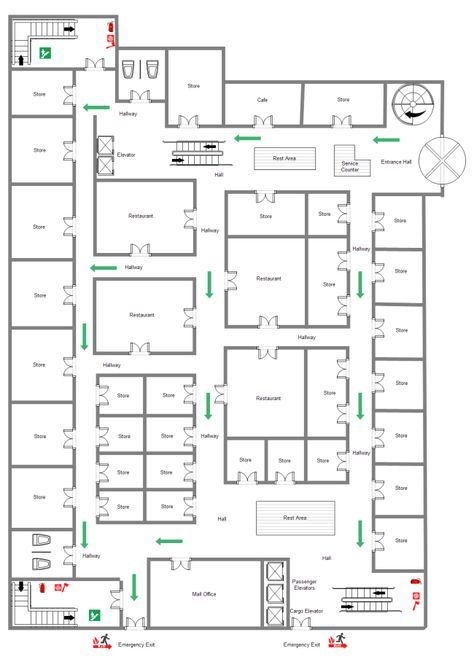 Mall Floor Plan Mall Floor Plan, Emergency Evacuation Plan, Commercial Building Plans, Free Floor Plans, Shopping Mall Design, Shopping Mall Architecture, Hotel Floor Plan, Evacuation Plan, Hotel Floor