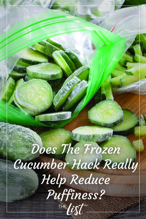 Waking up with a puffy face and eyes can put a damper on your morning. There are multiple reasons why you could be suffering from a puffy face. Dermatologist Dr. Kathleen Viscusi explained to Byrdie, "Facial puffiness, or excess fluid retention, may be transient and temporary swelling due to day-to-day changes in our lifestyles and exposures, such as seasonal allergies, high sodium diets, excess alcohol consumption, crying, and lack of sleep." #beautyhacks #puffiness #cucumber High Sodium Diet, Puffy Eyes Remedy, Puffy Face, Facial Puffiness, Cucumber On Eyes, Alcohol Consumption, Fluid Retention, Seasonal Allergies, Lack Of Sleep