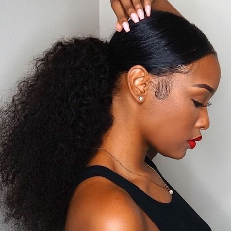 20 Best Nigerian Weavon Hairstyles for 2019 – HairstyleCamp Curled Ponytail Hairstyles, Bouncy Bob, Wig Ponytail, Slick Ponytail, Curled Ponytail, Curly Hair Ponytail, Black Ponytail, Perfect Ponytail, Blonde Hairstyles