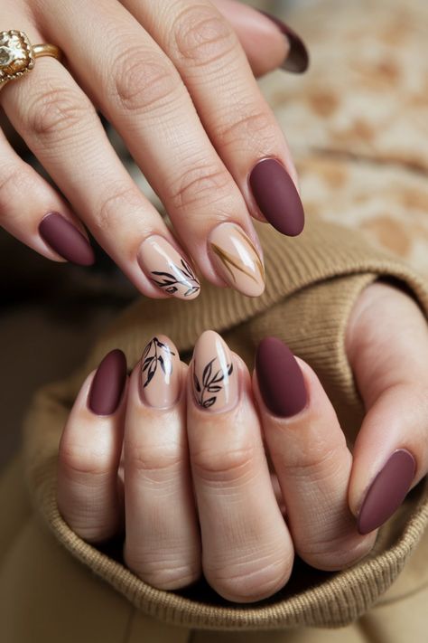 Capture the essence of autumn with these elegant fall nail ideas designed for natural nails. Picture a warm rust base adorned with delicate gold leaf accents, celebrating the season's rich palette. This charming style not only enhances the beauty of your natural nails but also adds an inviting sparkle, perfect for any occasion. Embrace the beauty of fall while keeping it classy! Nail Ideas For Natural Nails, Rust Nails Design, Ideas For Natural Nails, Leafy Nails, Plant Nail Art, Rust Nails, Fall Nail Ideas, Art Hacks, Elegant Fall