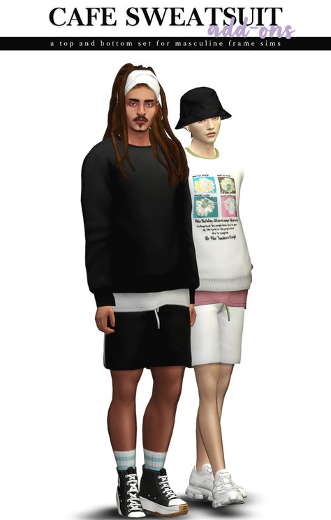 Sims 4 Male Accessories Maxis Match, Sims 4 Cc Streetwear Clothes, Sims 4 Streetwear Cc, Masculine Closet, Sims 4 Male, Sims 4 Men Clothing, Male Sims, Sims Download, Masculine Clothing