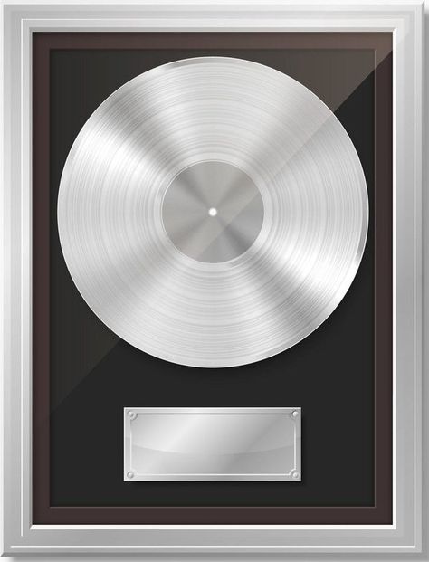 blank platinum record award Platinum Record Plaque, Manifesting List, 90s Retro Aesthetic, Records Aesthetic, Platinum Record, Graphic Architecture, Career Vision Board, Graphic Design Collection, Cute Images For Dp