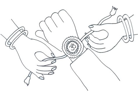 Rakhi 1 Coloring Page - Free Printable Coloring Pages for Kids Rakhi Drawing For Kids, Rakhi Colouring Worksheet, Rakhi Templates, Raksha Bandhan Drawing For Kids, Rakhi Bandhan Drawing, Anime Places, Art Classroom Decor, Pencil Eraser, Raksha Bandhan