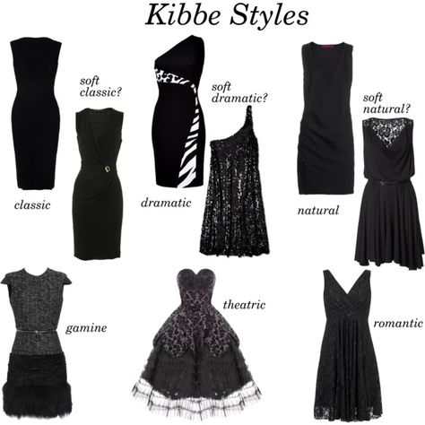 Little Black Dresses, Kibbe Style?, created by mpsakatrixie on Polyvore Soft Classic Kibbe Goth, Soft Classic Dresses, Soft Natural Dresses, Black Classic Dress, Kibbe Classic, Theatrical Romantic Style, Soft Classic Kibbe, Kibbe Style, Kibbe Types