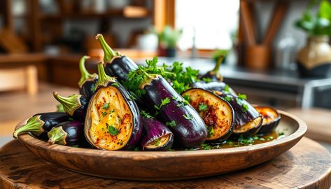 Delicious Baby Eggplant Recipes to Try Tonight Baby Eggplant Recipes, Eggplant Appetizer, Baby Eggplant, Eggplant Recipes Easy, Eggplant Curry, Unique Pizza, Eggplant Salad, Dinner Games, Eggplant Dip