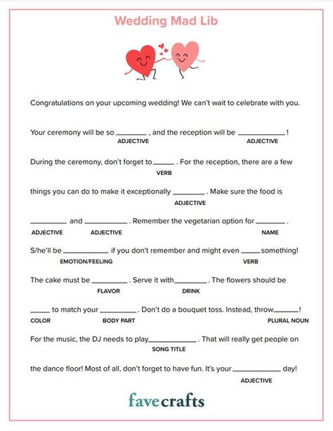 Couples Mad Libs, Engagement Mad Libs, Mad Libs Wedding, Wedding Mad Libs Hilarious, Bridal Mad Libs, Mad Libs For Adults, Free Printable Mad Libs, Bridal Shower Mad Libs Free Printable, Disney Themed Bridal Shower