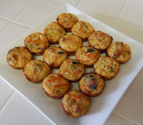 Eggface Egg Bites - Crustless Quiches - Egg Roll Bite Recipe Chicken Pot Pie Bites, Pot Pie Bites, Vsg Recipes, Gastric Bypass Recipes, Wls Recipes, Bariatric Food, Bariatric Friendly Recipes, Bariatric Diet, Pie Bites