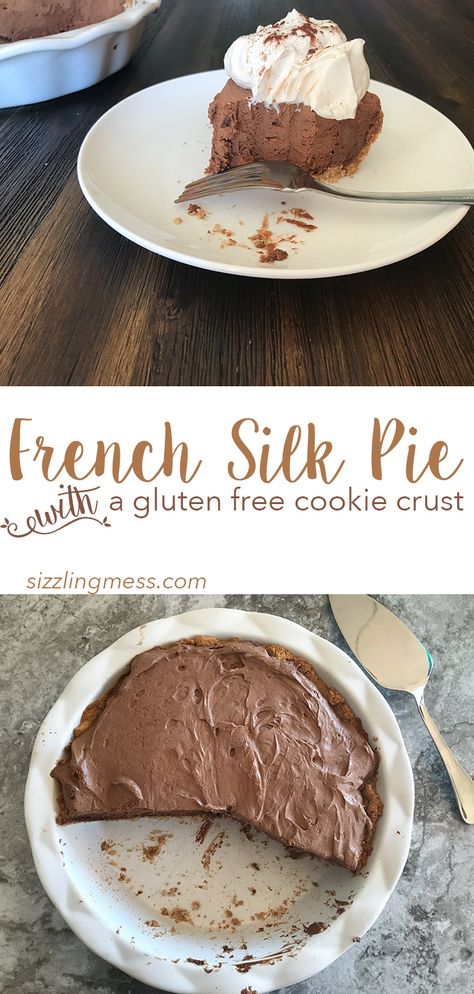 Paleo French Silk Pie, Dairy Free French Silk Pie, Gluten Free Chocolate Silk Pie, Gluten Free Dairy Free French Silk Pie, French Gluten Free Desserts, Gluten Free Chocolate Mousse Pie, Gluten Free French Silk Pie Recipe, Gluten Free French Silk Pie, Gluten Free Chocolate Cream Pie