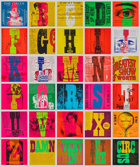 Corita Kent (1918-1986), 1968, circus alphabet and circus, serigraphs. Corita Kent Art, Sister Corita Kent, Graphic Design Alphabet, Lynda Barry, Corita Kent, Pop Art Artists, Claes Oldenburg, Pop Art Movement, Jasper Johns