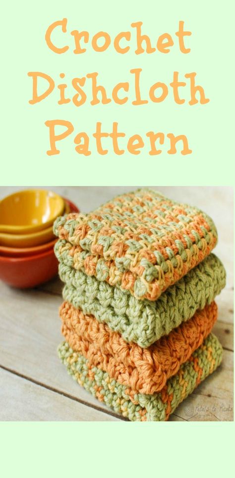 Easy Crochet Mittens, Crocheted Dishcloths, Crochet Dishcloth Pattern, Crochet Washcloths, Crochet Scrubbies, Dish Rag, Dishcloth Crochet Pattern, Crochet Dishcloth, Crocheted Items