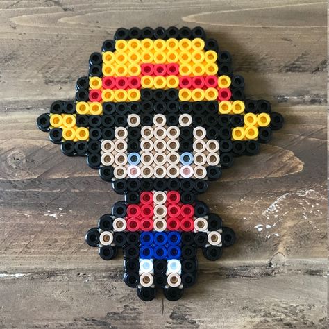 One Piece characters!! They can be finished into a pin, keychain, or magnet One Piece Perler Beads Pattern, Magnet Ideas Diy, One Piece Perler Beads, One Piece Perler, Anime Perler Bead Patterns, One Piece Gifts, Fused Beads, Pin Keychain, One Piece Characters