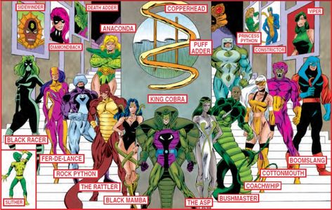 Serpent Society, Marvel Universe Characters, Superhero Team, Marvel Daredevil, Marvel Tv, Comic Book Panels, The Serpent, Young Avengers, Marvel Villains